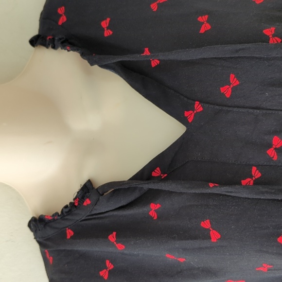 Torrid Rayon Twill Tie Neck Red Bow Top - Picture 13 of 16